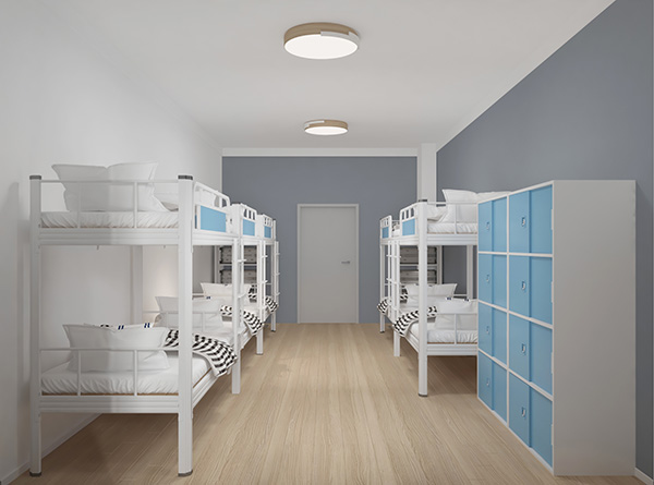 見過宿舍一體雙層鐵床嗎？