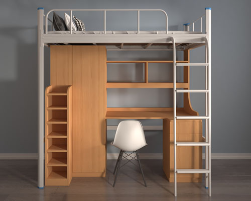 學生鐵床帶柜子好不好看？