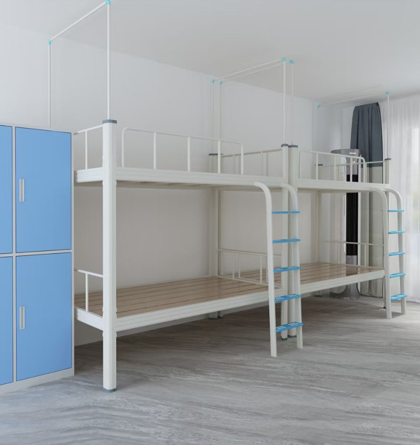 帶你認(rèn)識這款連體雙層鐵床四人位！